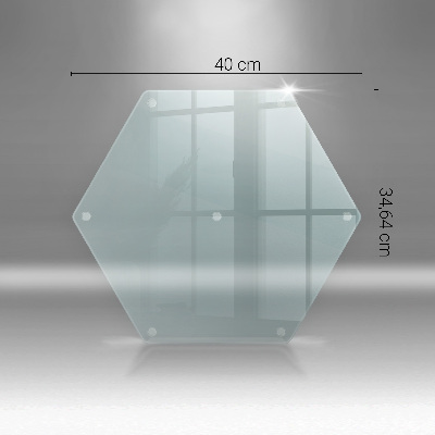 Sklenená doska do kuchyne heksagonalna transparentné