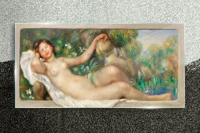 Skleneny obraz Moderné ležiace nahý
