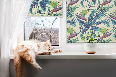 Roleta na okno Tropické rastliny