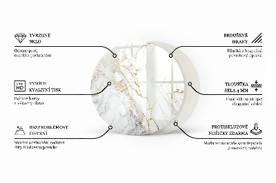 Doska na stôl Dekoratívne mozaiky s detailmi