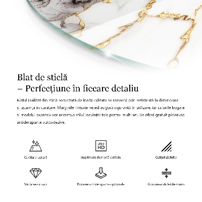 Doska na stôl Dekoratívne mozaiky s detailmi