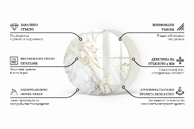 Doska na stôl Mramor s jemnými žilami