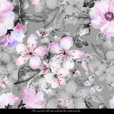 Fototapeta Jemná krása kvetov a motýľov