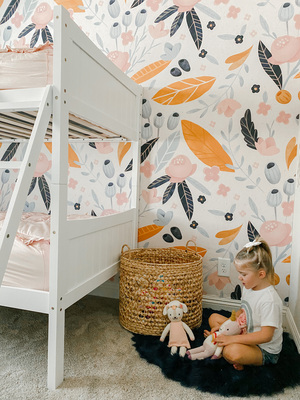 Fototapeta Pastelové kvety v retro štýle