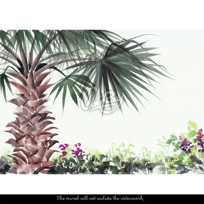 Fototapeta Prechádzka na tropické palmové lúke