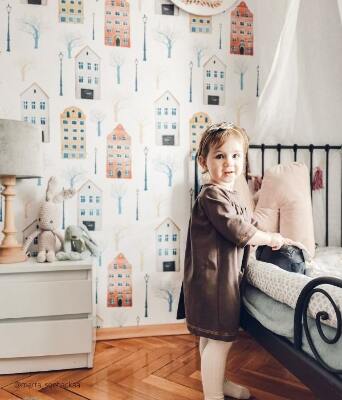 Fototapeta Farebné činžiaky s lampášmi