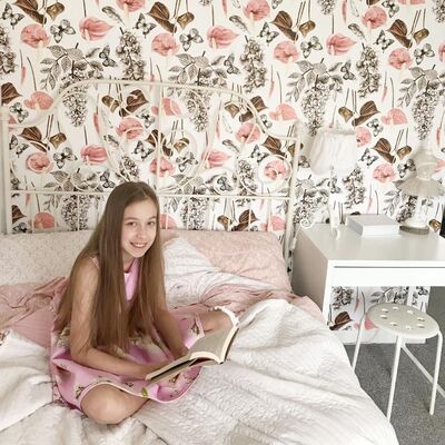 Fototapeta Jarné kvety a motýle