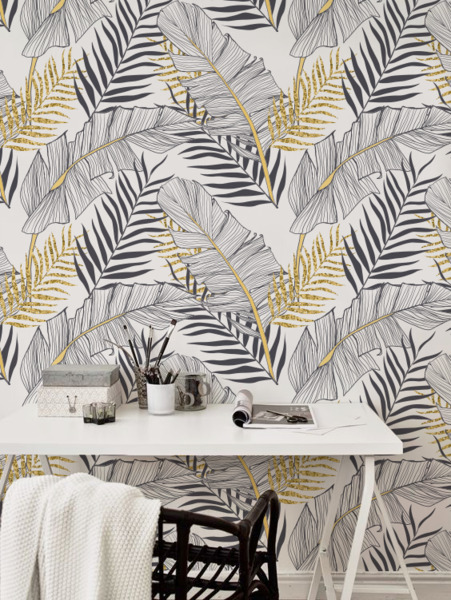 Fototapeta Tropické zlaté listy