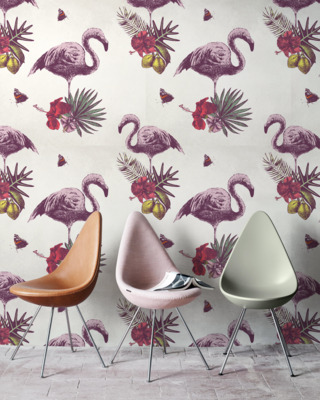 Fototapeta Vintage štýl plameniakov