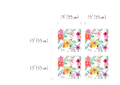 Nálepky Ikea Kallax Farebné abstraktné kvety