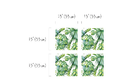 Nálepky Ikea Kallax Tropické listy