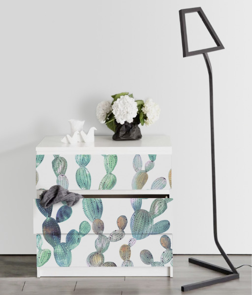 Nálepky Ikea Malm hrdzavý kaktus