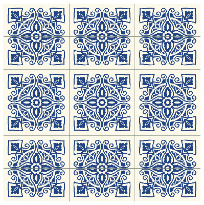 Nálepky na dlaždice Blue azulejo