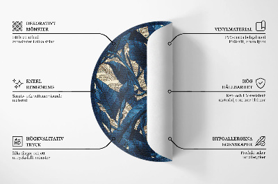 Okrúhly vinylový koberec Tropické havajské kvety