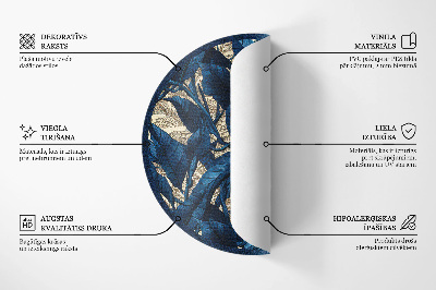 Okrúhly vinylový koberec Geometrická abstrakcia trojuholníkov