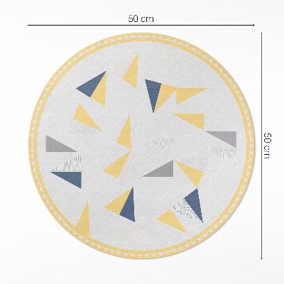 Okrúhly vinylový koberec Geometrická abstrakcia trojuholníkov