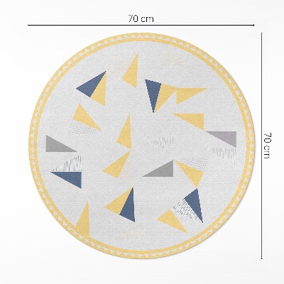 Okrúhly vinylový koberec Geometrická abstrakcia trojuholníkov