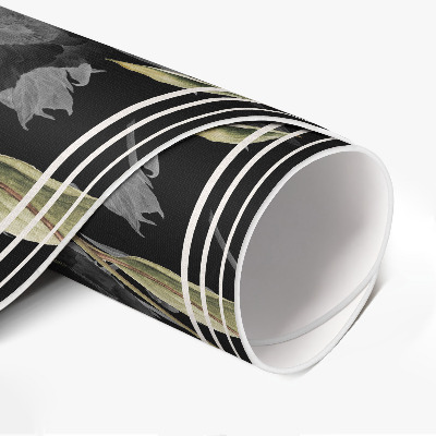 Okrúhly vinylový koberec Elegantné kvety vintage