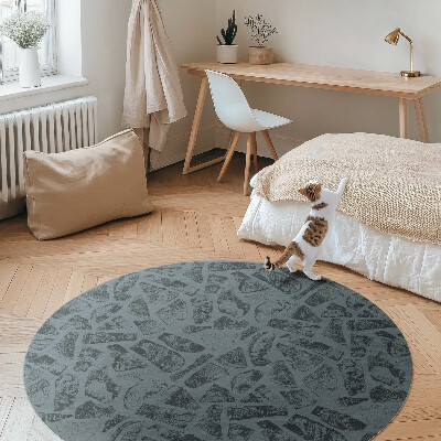 Okrúhly vinylový koberec Kamenný chodník elegantný vzor