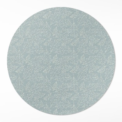 Okrúhly vinylový koberec Jemné listy orecha boho štýl