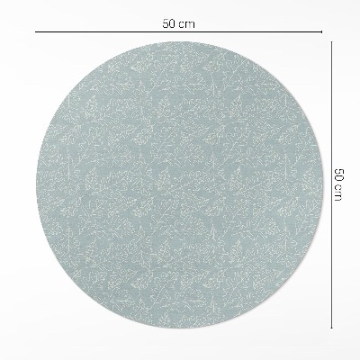 Okrúhly vinylový koberec Jemné listy orecha boho štýl