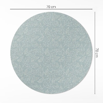 Okrúhly vinylový koberec Jemné listy orecha boho štýl
