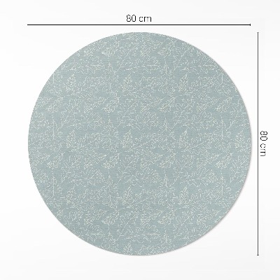 Okrúhly vinylový koberec Jemné listy orecha boho štýl