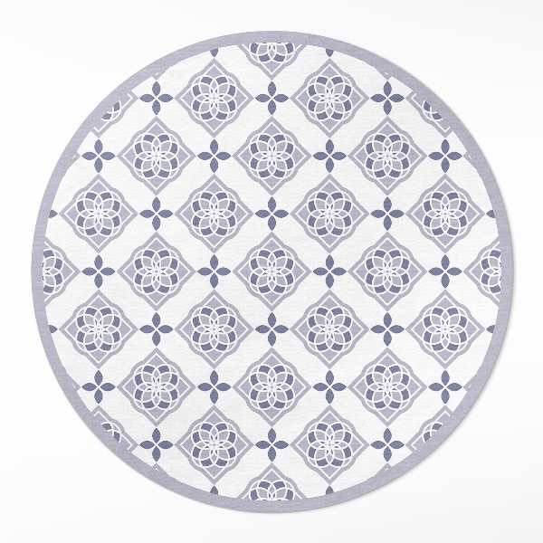 Okrúhly vinylový koberec Ozdobné dlaždice elegantný vzor