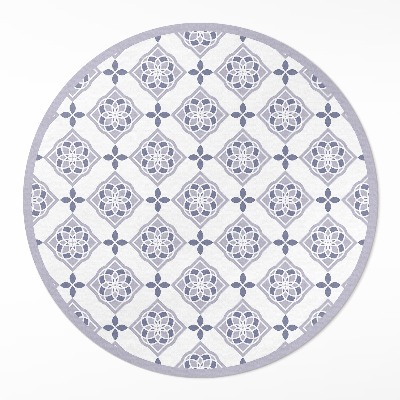 Okrúhly vinylový koberec Ozdobné dlaždice elegantný vzor