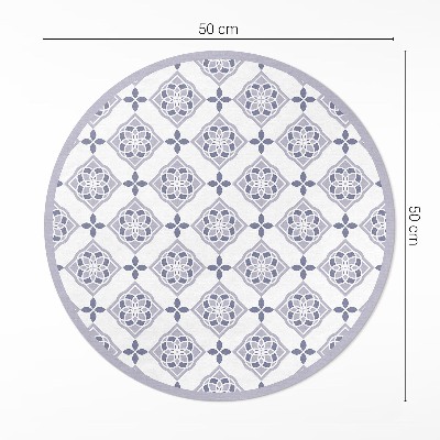 Okrúhly vinylový koberec Ozdobné dlaždice elegantný vzor
