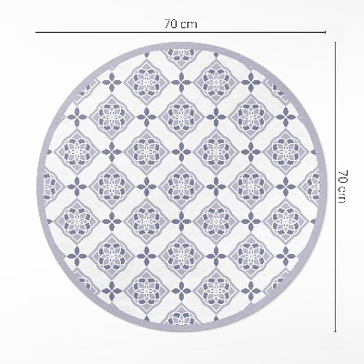Okrúhly vinylový koberec Ozdobné dlaždice elegantný vzor
