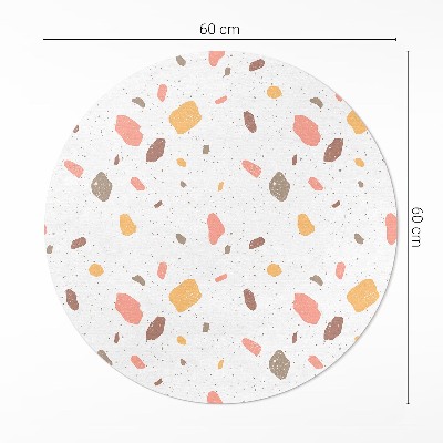 Okrúhly vinylový koberec Pastelový gres kamenná doska