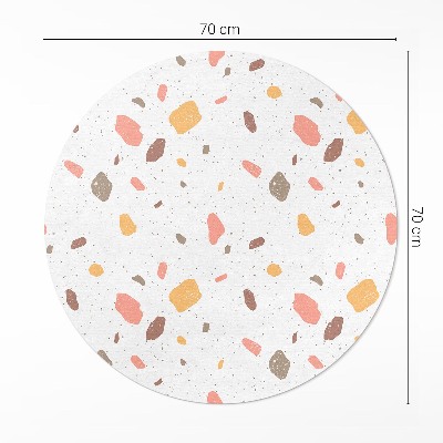 Okrúhly vinylový koberec Pastelový gres kamenná doska