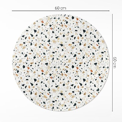 Okrúhly vinylový koberec Ozdobný gres kamenná doska