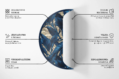 Okrúhly vinylový koberec Dlaždice hexagóny imitácia plyšu