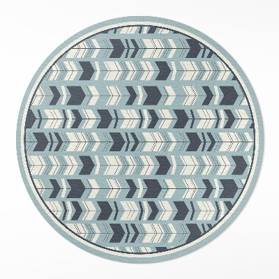 Okrúhly vinylový koberec Boho šípky indiánsky vzor