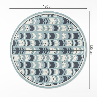 Okrúhly vinylový koberec Boho šípky indiánsky vzor