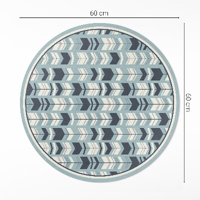 Okrúhly vinylový koberec Boho šípky indiánsky vzor