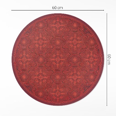 Okrúhly vinylový koberec Dekoratívny vzor v perzskom vintage štýle