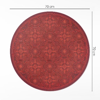 Okrúhly vinylový koberec Dekoratívny vzor v perzskom vintage štýle