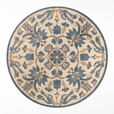 Okrúhly vinylový koberec Ornament v štýle rokoko mandala vintage