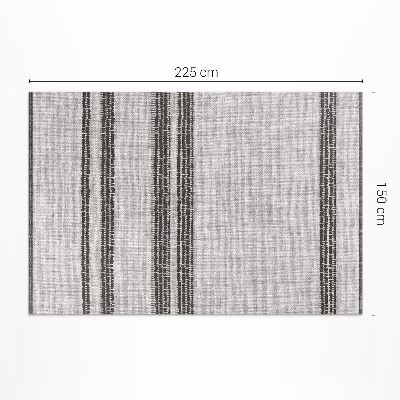 Vinylový koberec Sivý v líniách boho imitácia látky