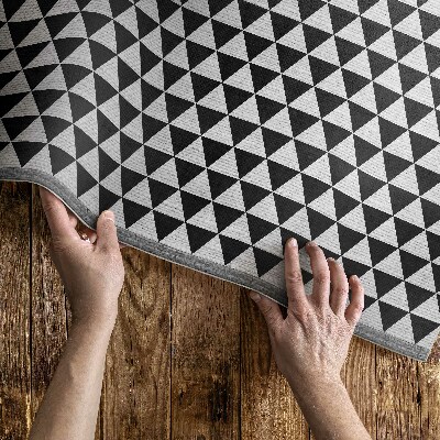 Vinylový koberec Geometrický vzor trojuholníky imitácia látky