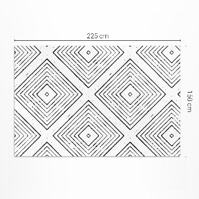 Vinylový koberec Pravidelné štvorce boho vzor