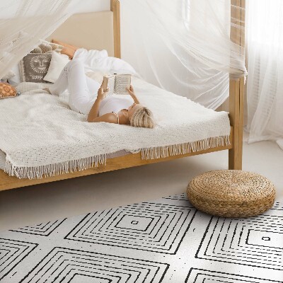 Vinylový koberec Pravidelné štvorce boho vzor