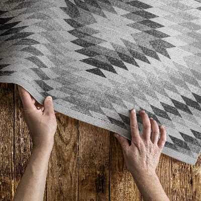 Vinylový koberec Sivý geometrický vzor imitácia látky