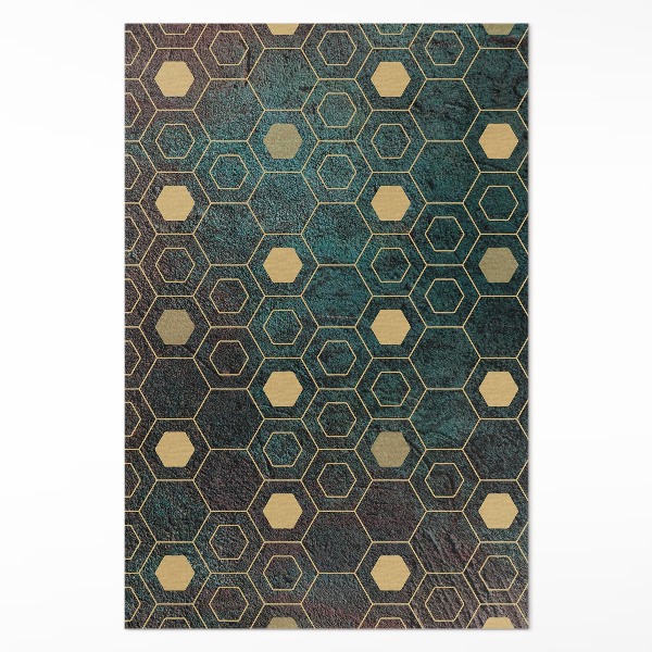 Vinylový koberec Hexagonálny vzor moderný dizajn