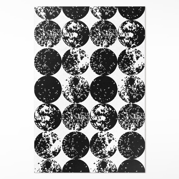 Vinylový koberec Čierne kruhy minimalistický vzor