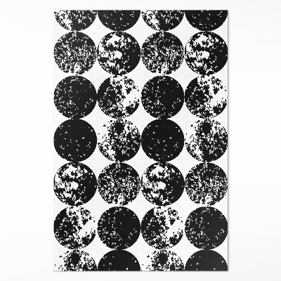 Vinylový koberec Čierne kruhy minimalistický vzor