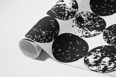 Vinylový koberec Čierne kruhy minimalistický vzor